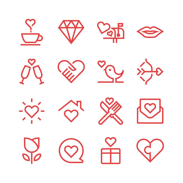 爱与情人节图标图片下载