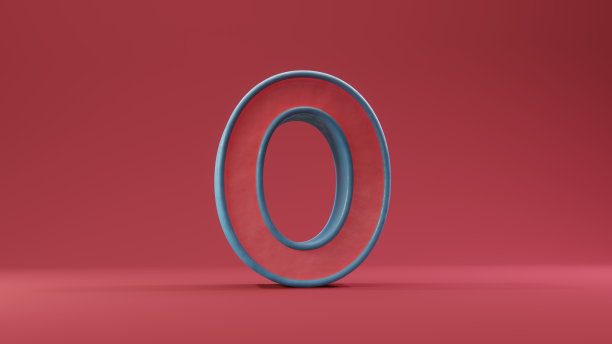 数字文字红在背景红3d插图渲染，倒计时文字数字文字红的颜色图片下载