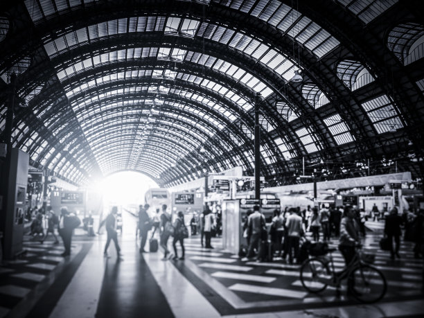 意大利米兰中央车站的活动图片下载