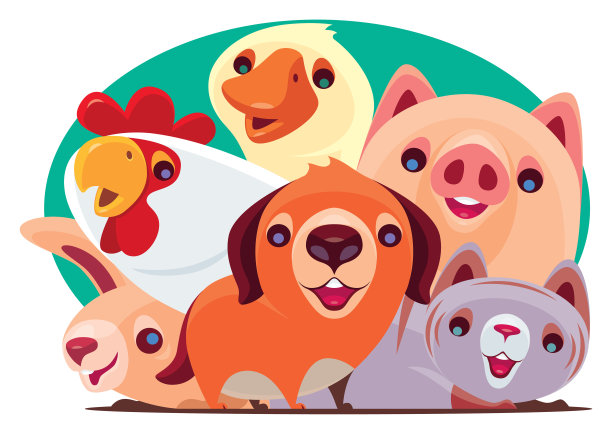 家畜欢聚一堂图片下载