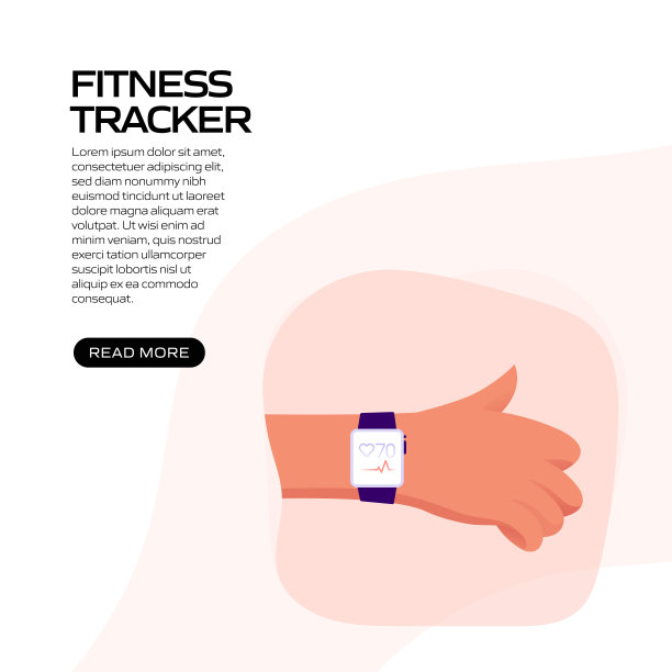 健身和健身概念横幅设计。现代平面风格矢量插图图片下载