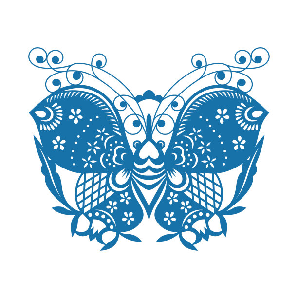 蝴蝶图案(中国剪纸图案)图片下载