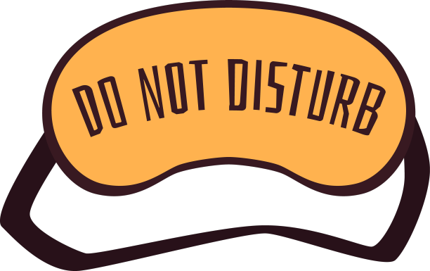 睡眠面膜与不打扰文字平铺图片下载