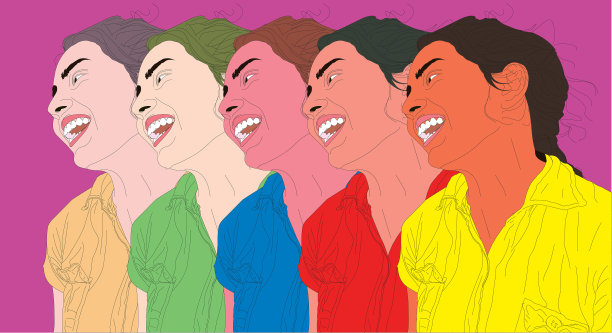 一个女孩开心地笑着，图片下载