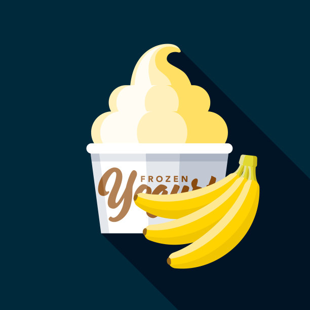香蕉冻酸奶风味图标图片下载