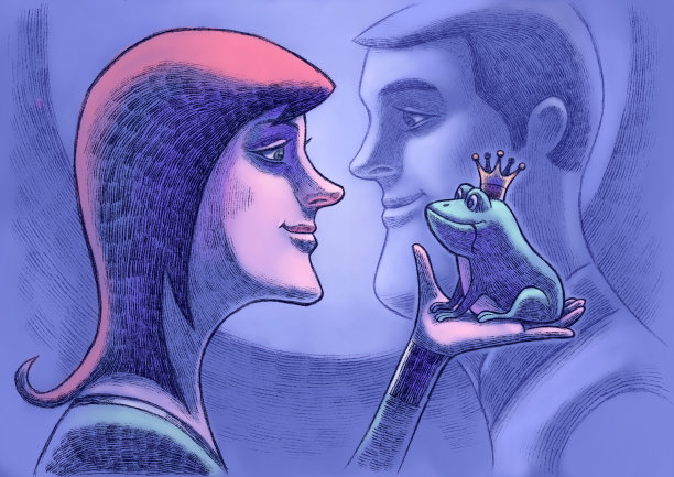 女孩遇到青蛙王子，以为是男朋友图片下载