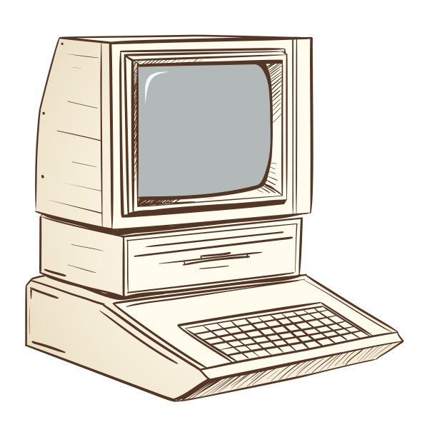 复古个人电脑的插图图片下载