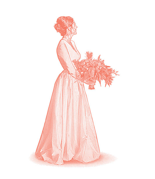 新娘、婚纱和花束图片下载