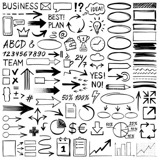 手绘设计元素图片下载