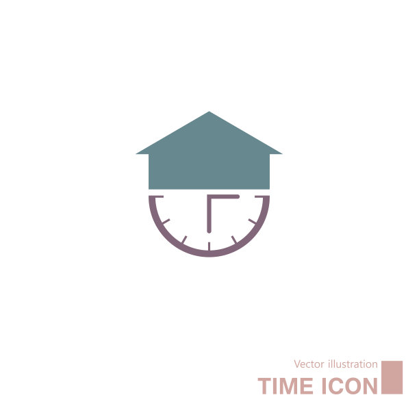 矢量绘制时钟图标。图片下载