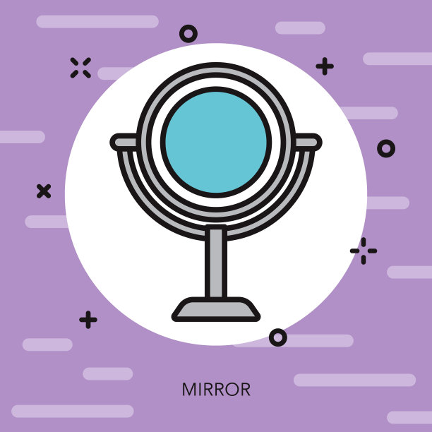 镜发型师细线图标图片下载