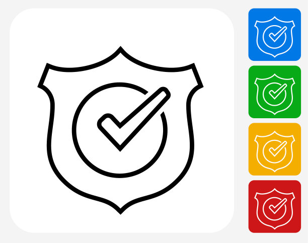 保护盾与Checkmark图标图片下载