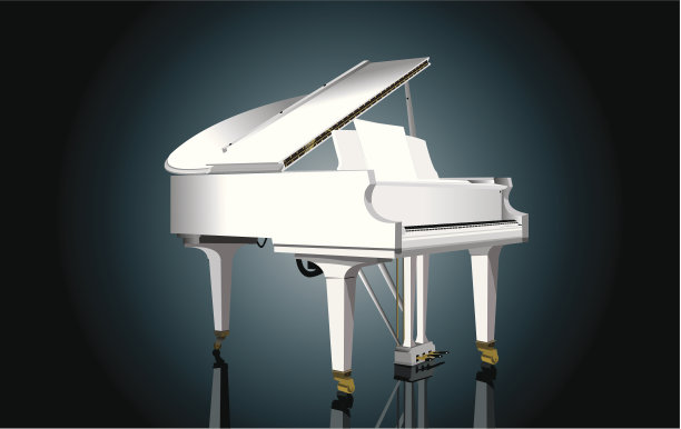 白色的钢琴图片下载