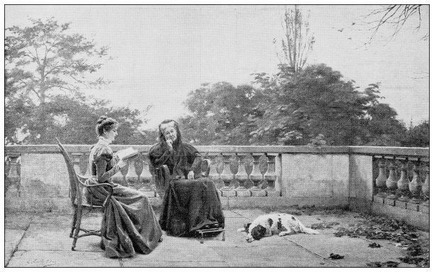 古玩形象:绘画，读者埃米尔·阿丹图片下载