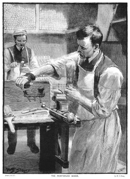 19世纪油漆刷匠的工作图片下载