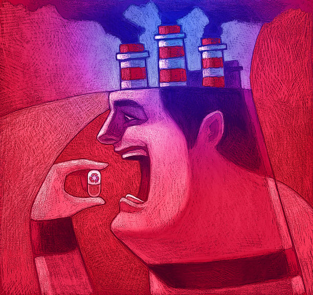 男人在头上烟囱冒烟的时候吃药图片下载