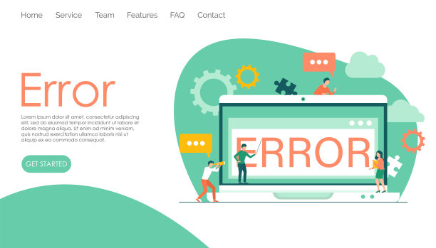 警告错误概念，电脑上网失败屏幕，页面不可用，网页模板图片下载