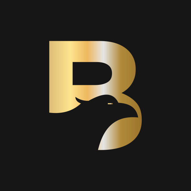 字母B鹰标志设计。交通符号矢量模板图片下载