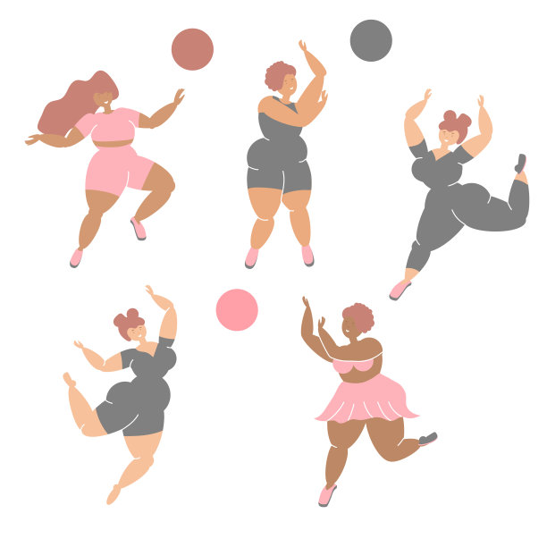 一组曲线优美的女孩穿着瑜伽服图片下载