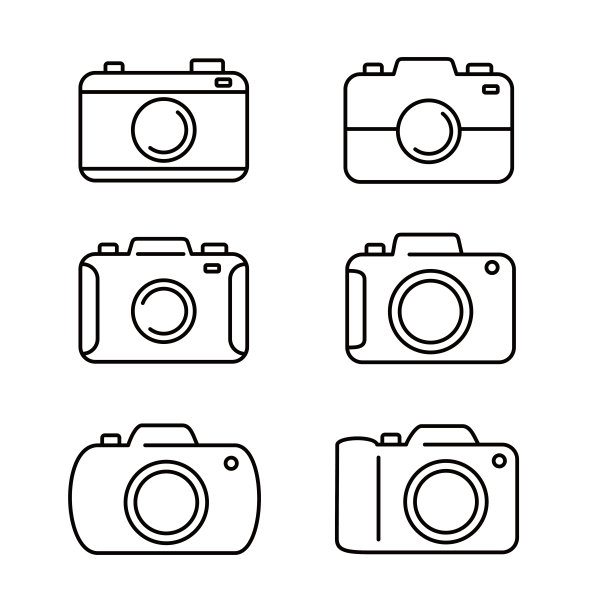 线相机图标设计。图片下载