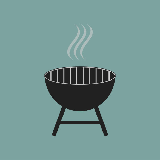 烧烤图标，烧烤矢量插图隔离在白色背景上图片下载