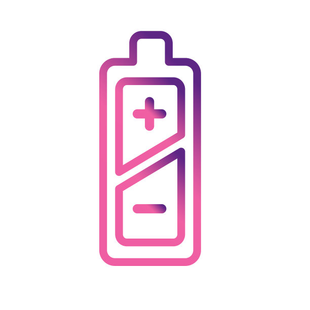 电池平面简单的轮廓线艺术设计图标图片下载