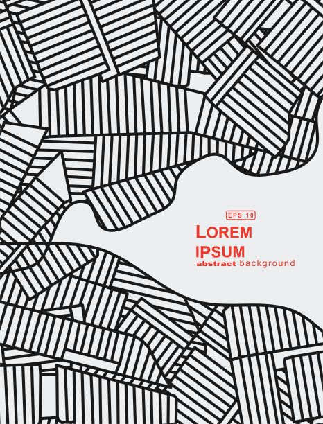 黑色条纹图案的小册子封面设计背景图片下载