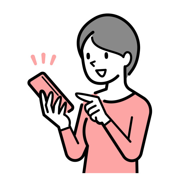 一个女人操作智能手机的矢量插图图片下载