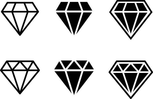 矢量钻石标记图标集图片下载
