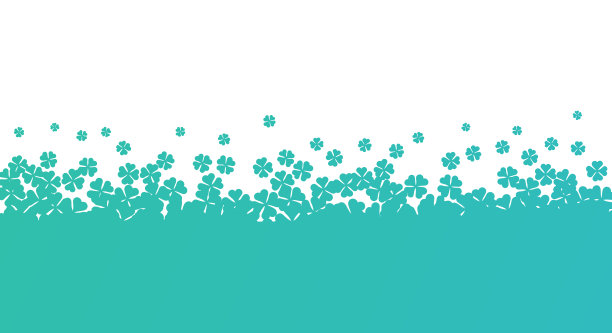 圣帕特里克节三叶草边界图片下载