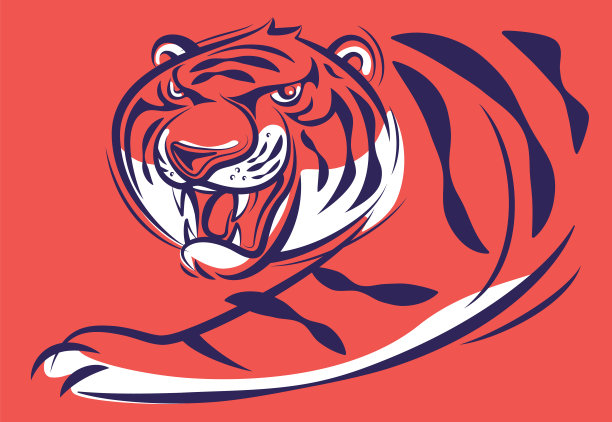 愤怒的老虎狩猎图片下载