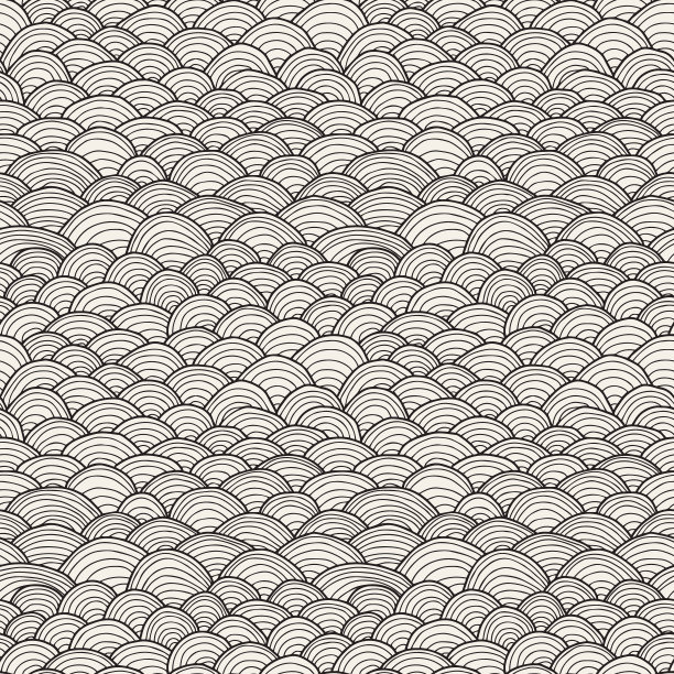 手绘无缝矢量模式图片下载