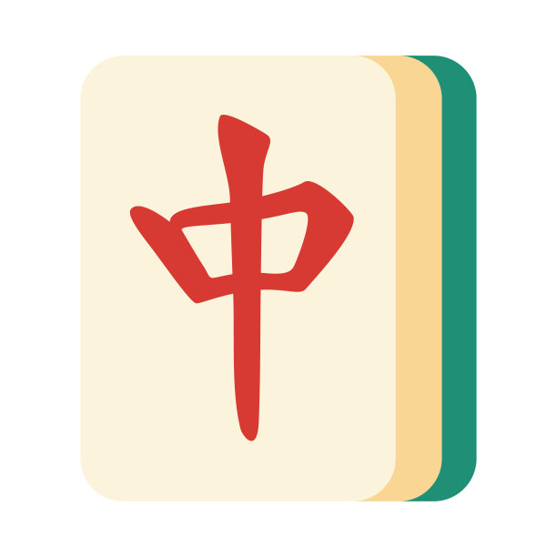 麻将红龙瓷砖图标图片下载