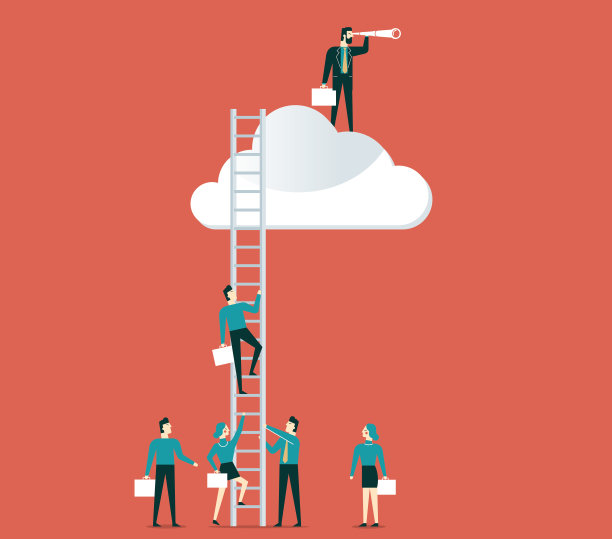 商业人士寻找机会的图解图片下载