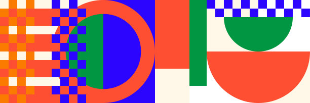 抽象马赛克几何图案设计与简单的形状和数字图片下载