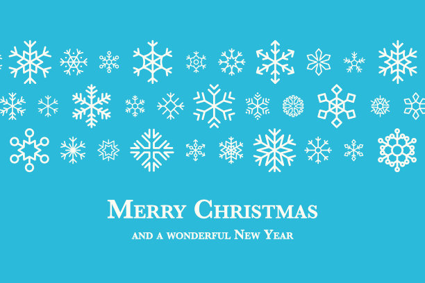 圣诞组成。蓝色背景上的雪花。圣诞雪花，冬天，除夕模板概念。矢量插图。图片下载