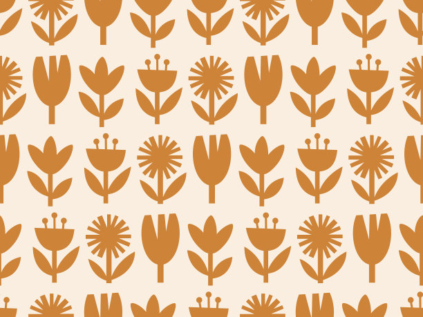 现代抽象自然花卉无缝图案。斯堪的纳维亚断路的风格。当代美学艺术为织物或包装纸，墙壁艺术，社交媒体发帖，包装。图片下载