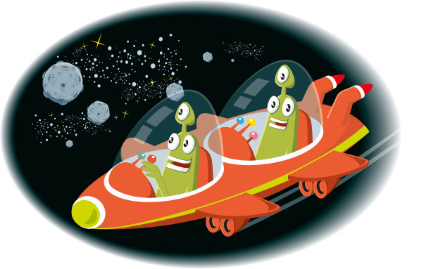 宇宙飞船和外星人图片下载