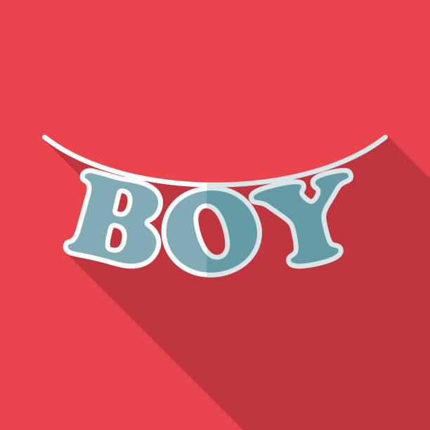 男孩旗帜性别揭示图标图片下载