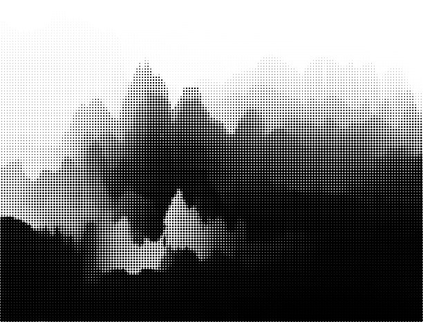 黑白半色调风格的自然景观背景图片下载