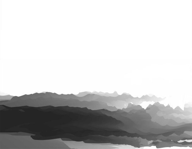 黑白国画山水画背景图片下载