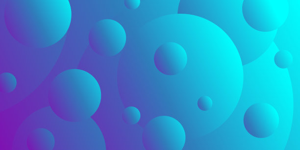 抽象几何背景与蓝色梯度圆图片下载