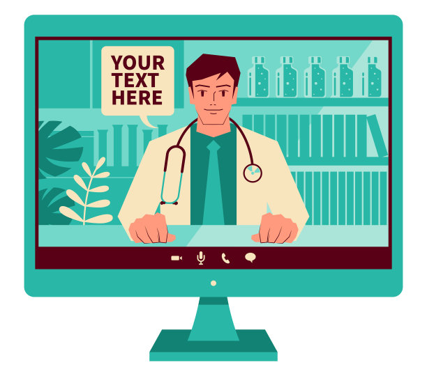 一位年轻医生在冠状病毒紧急情况下提供远程医疗服务图片下载