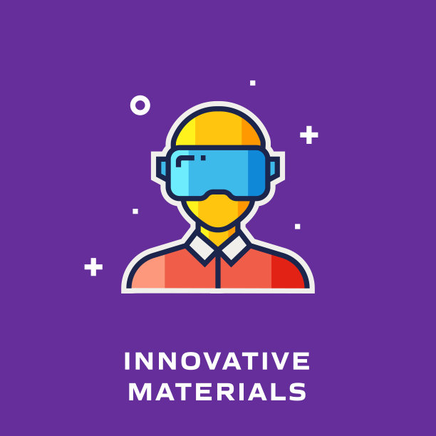 创新材料平面线图标，轮廓矢量符号插图。图片下载