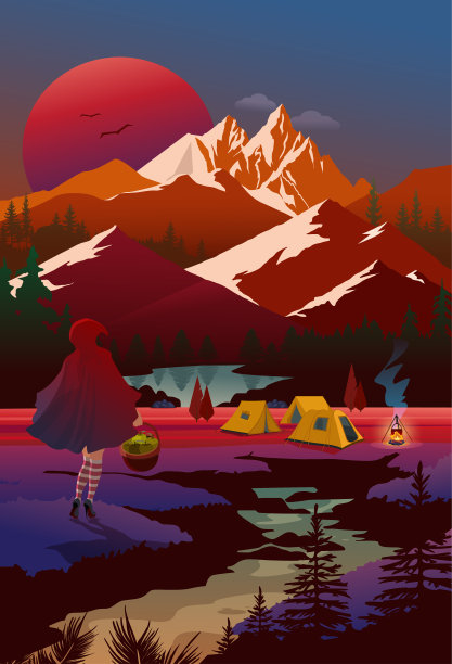 日落漫步图片下载