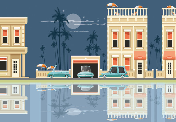 海边的房子图片下载