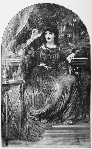 古董绘画照片:女人肖像图片下载