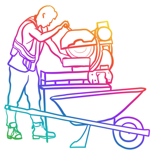 砖锯彩虹图片下载