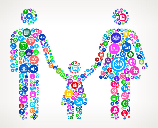 家庭家庭自动化技术图标模式图片下载