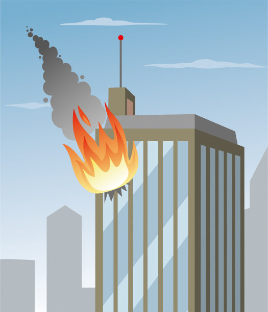 摩天大楼着火了图片下载